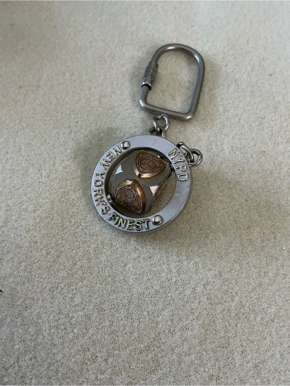 NYPD New York's Finest Silver Metal Keychain